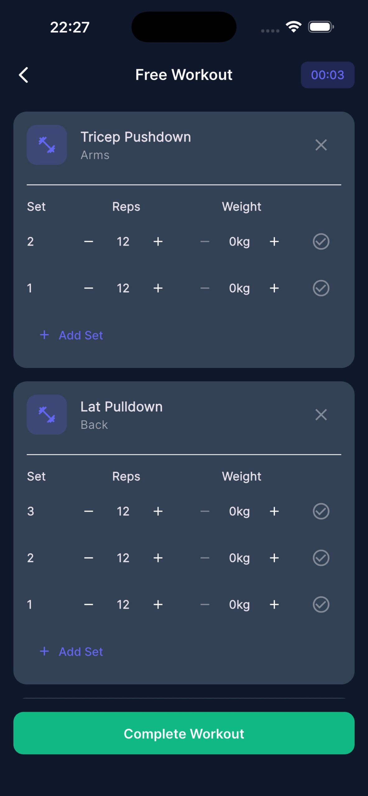 FitSherpa - home screen